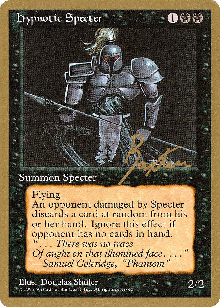 Hypnotic Specter - 1996 George Baxter (4ED) (WCD-) [Misc] Pro Tour Collector Set MTG Single Wizards of the Coast