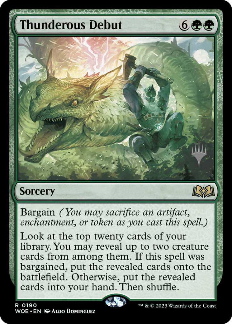 Thunderous Debut (PPWOE-190) [Wilds of Eldraine Promos] Foil MTG Single Wizards of the Coast