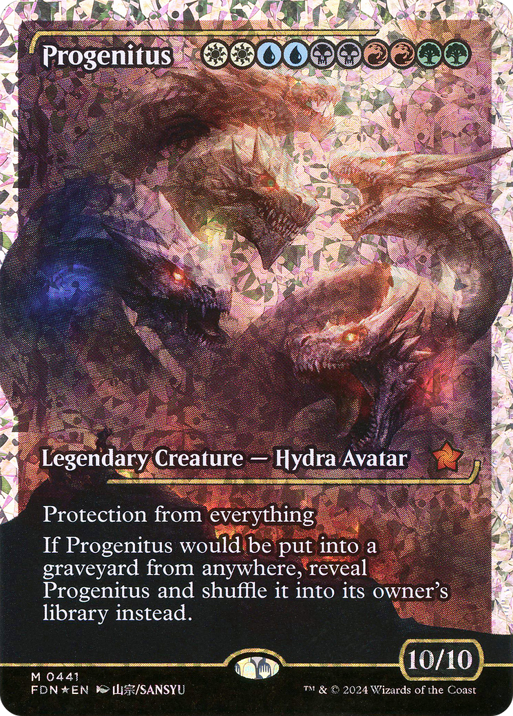 Progenitus (Fracture Foil) (FDN-441) [Foundations] (Showcase) Foil MTG Single Wizards of the Coast