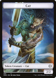 Phyrexian Mite (012) // Cat Double-Sided Token [Tokens] Phyrexia: All Will Be One Tokens MTG Single Magic: The Gathering