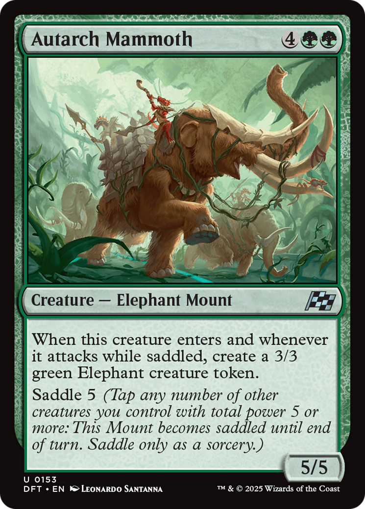 Autarch Mammoth (DFT-153) [Aetherdrift] Foil MTG Single Wizards of the Coast