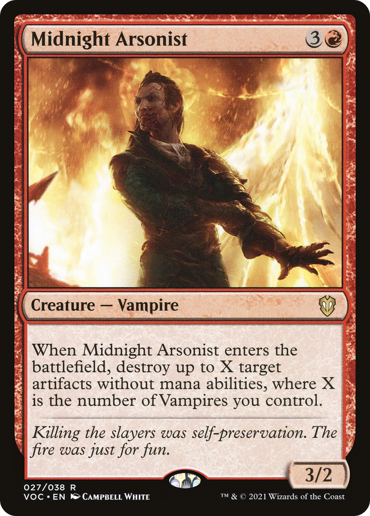 Midnight Arsonist (VOC-027) [Crimson Vow Commander] MTG Single Wizards of the Coast