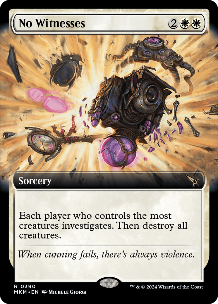 No Witnesses (MKM-390) [Murders at Karlov Manor] (Extended Art) MTG Single Murders at Karlov Manor