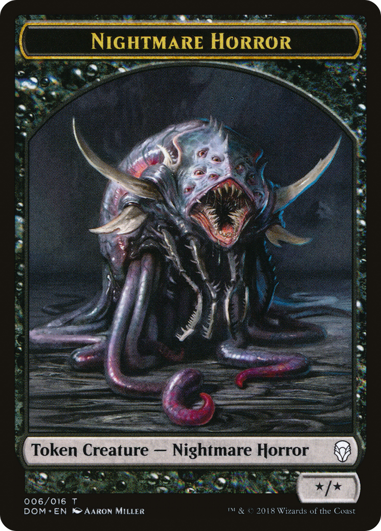 Nightmare Horror Token (DOM-006) [Tokens] Dominaria Tokens MTG Single Wizards of the Coast