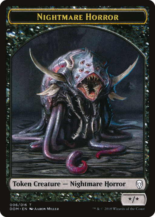 Nightmare Horror Token (DOM-006) [Tokens] Dominaria Tokens MTG Single Wizards of the Coast