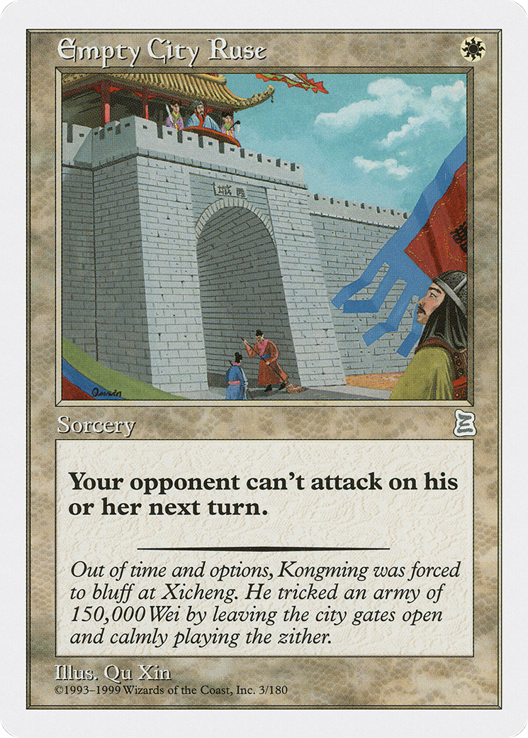Empty City Ruse (PTK-003) [Oldschool] Portal Three Kingdoms MTG Single Wizards of the Coast