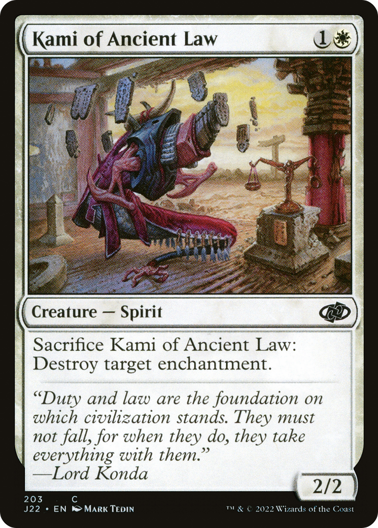 Kami of Ancient Law (J22-203) [Jumpstart 2022] MTG Single Wizards of the Coast