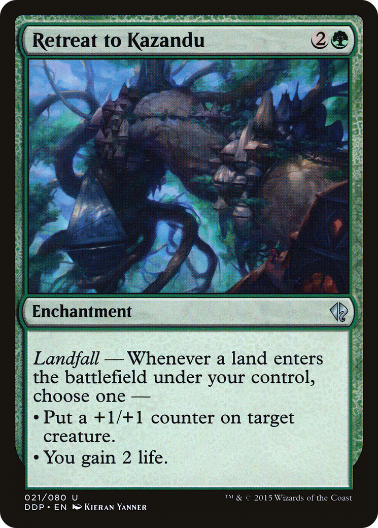 Retreat to Kazandu (DDP-021) [Misc] Duel Decks: Zendikar vs. Eldrazi MTG Single Wizards of the Coast