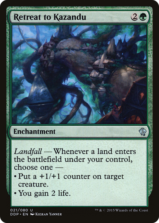 Retreat to Kazandu (DDP-021) [Misc] Duel Decks: Zendikar vs. Eldrazi MTG Single Wizards of the Coast