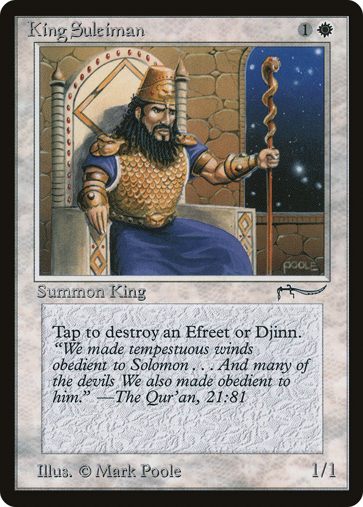 King Suleiman (ARN-006) [Oldschool] Arabian Nights MTG Single Wizards of the Coast
