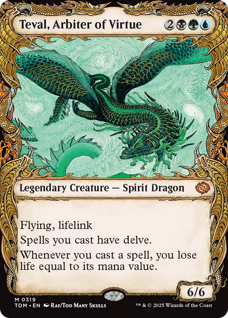 Teval, Arbiter of Virtue (Showcase) (TDM-319) [Tarkir: Dragonstorm] MTG Single Wizards of the Coast