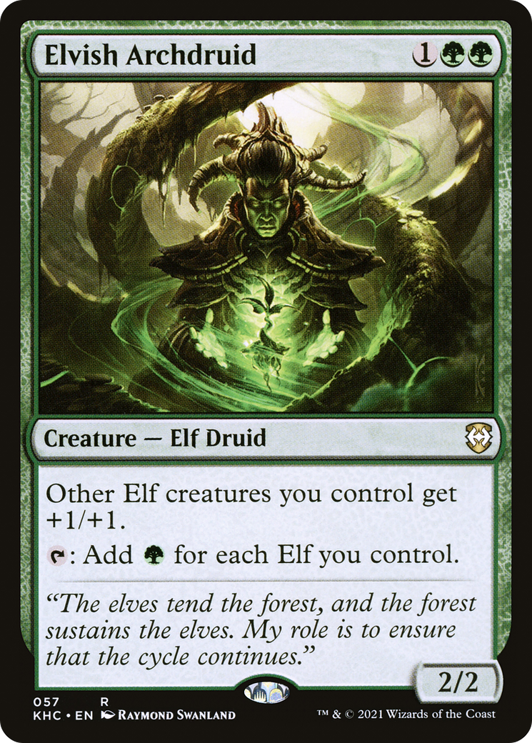 Elvish Archdruid (KHC-057) [Kaldheim Commander] MTG Single Wizards of the Coast