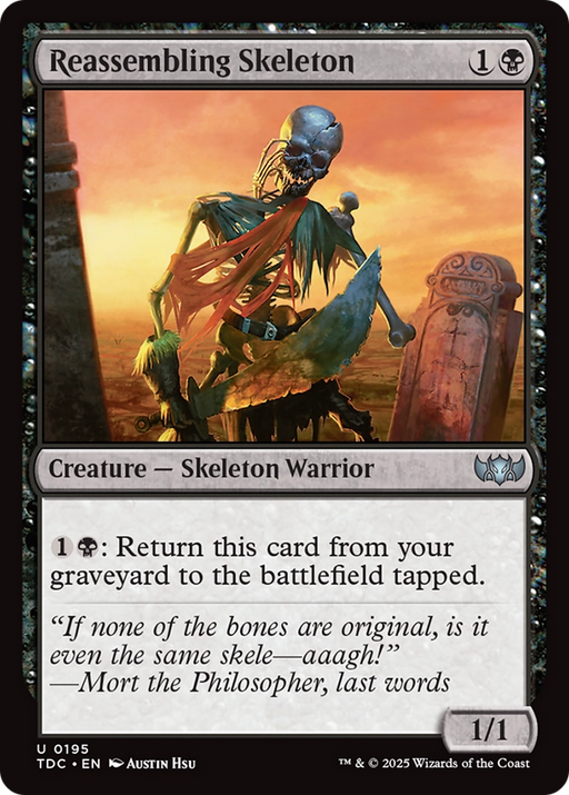 Reassembling Skeleton (TDC-195) [Commander: Tarkir: Dragonstorm] MTG Single Wizards of the Coast