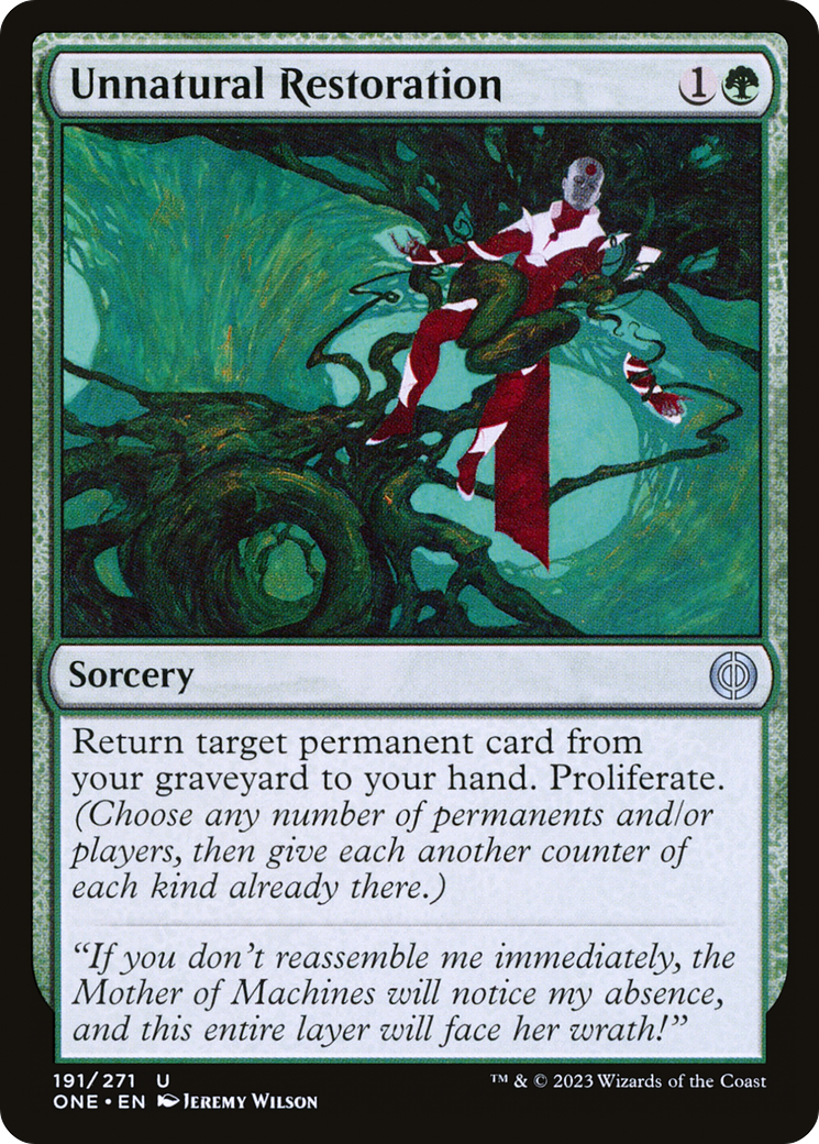 Unnatural Restoration (ONE-191) [Phyrexia: All Will Be One] MTG Single Wizards of the Coast