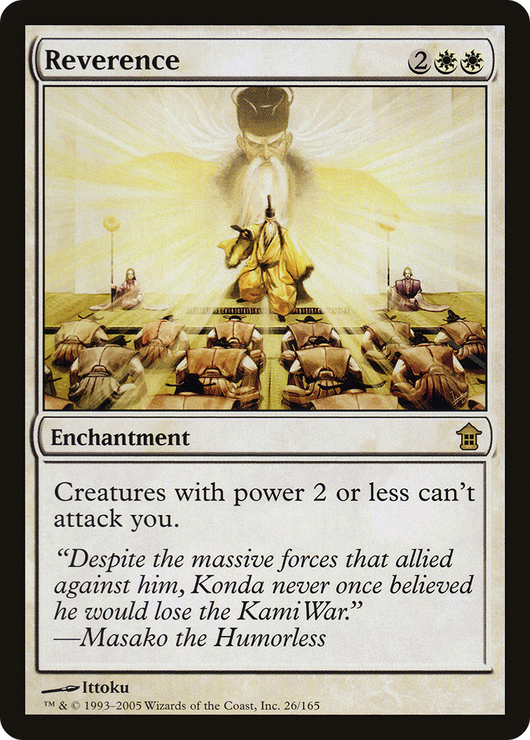 Reverence (SOK-026) [Saviors of Kamigawa] Foil MTG Single Wizards of the Coast