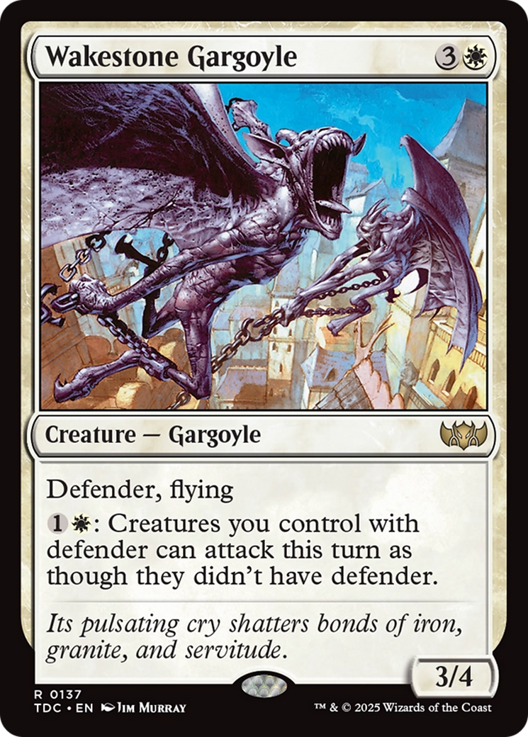 Wakestone Gargoyle (TDC-137) [Commander: Tarkir: Dragonstorm] MTG Single Wizards of the Coast