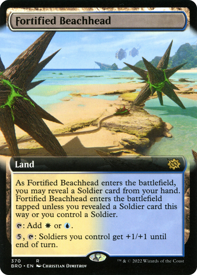 Fortified Beachhead (BRO-370) [The Brothers' War] (Extended Art) MTG Single Wizards of the Coast