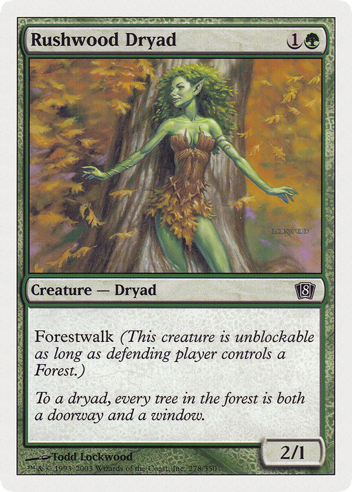 Rushwood Dryad (8ED-278) [8th Edition] MTG Single Wizards of the Coast