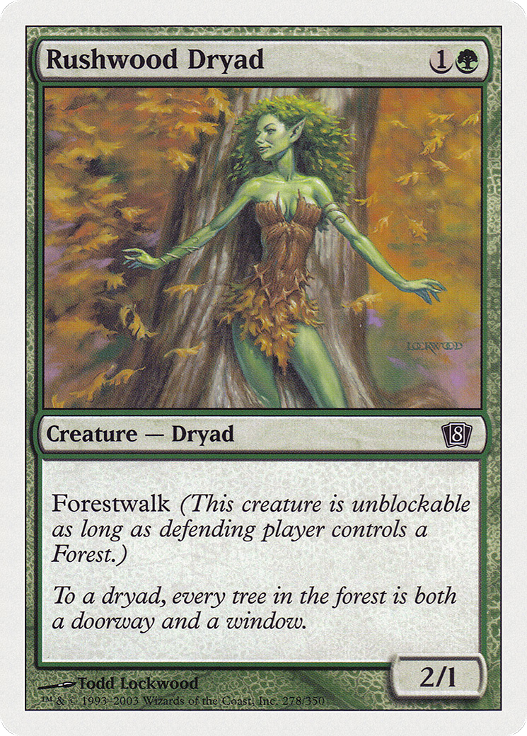 Rushwood Dryad (8ED-278) [8th Edition] Foil MTG Single Wizards of the Coast