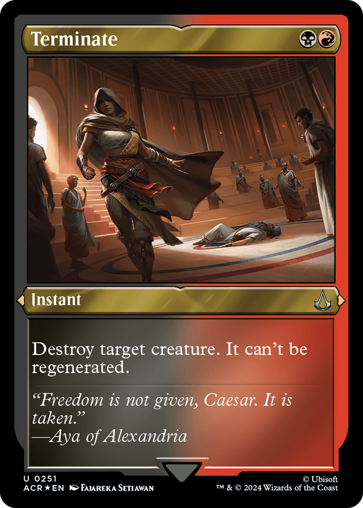 Terminate (ACR-251) [Assassin's Creed] Etched Foil MTG Single Wizards of the Coast