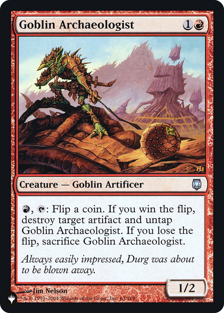 Goblin Archaeologist (LIST-063) [Mystery Booster] The List Foil MTG Single Wizards of the Coast