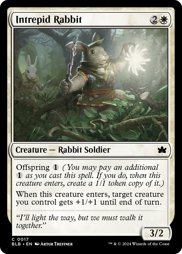 Intrepid Rabbit (BLB-017) [Bloomburrow] MTG Single Wizards of the Coast