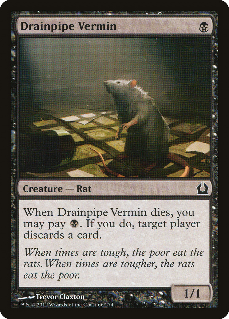 Drainpipe Vermin (RTR-066) [Return to Ravnica] Foil MTG Single Wizards of the Coast