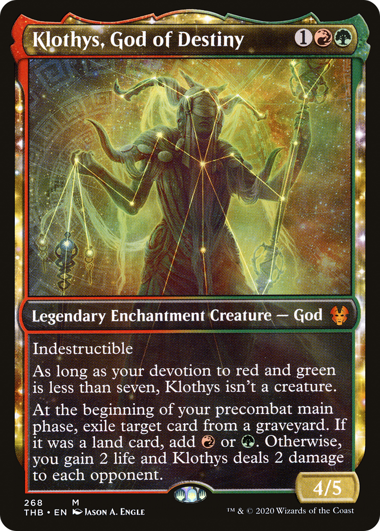 Klothys, God of Destiny (THB-268) [Theros Beyond Death] (Showcase) MTG Single Wizards of the Coast
