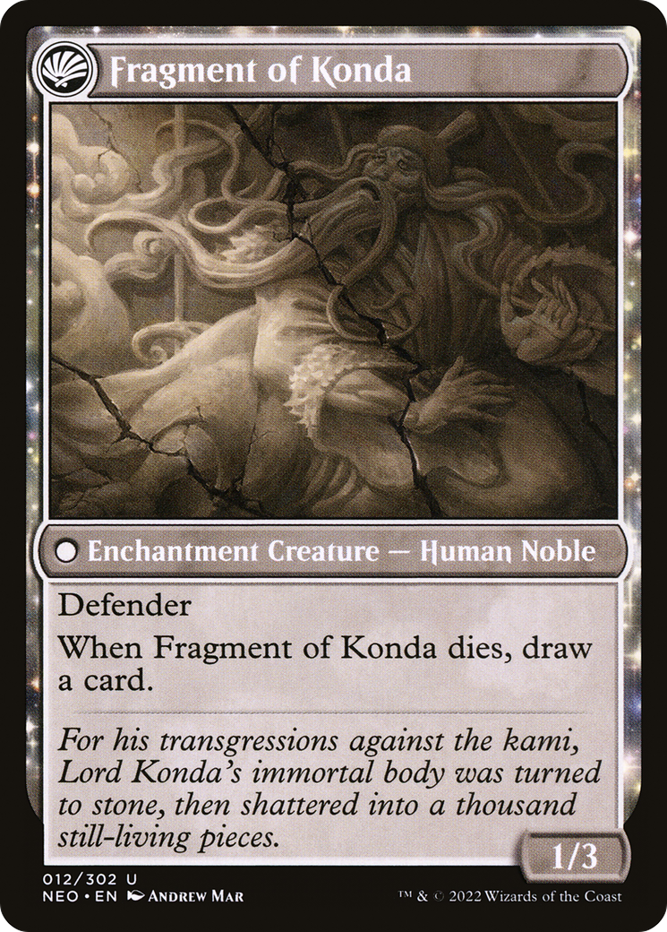 The Fall of Lord Konda // Fragment of Konda (NEO-012) [Kamigawa: Neon Dynasty] Foil MTG Single Wizards of the Coast