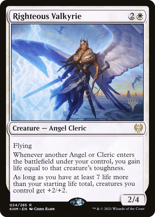 Righteous Valkyrie (PPKHM-024) [Kaldheim Promos] Foil MTG Single Wizards of the Coast