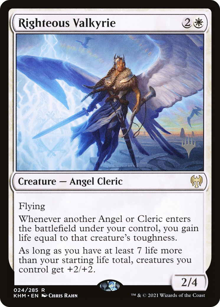 Righteous Valkyrie (PPKHM-024) [Kaldheim Promos] MTG Single Wizards of the Coast