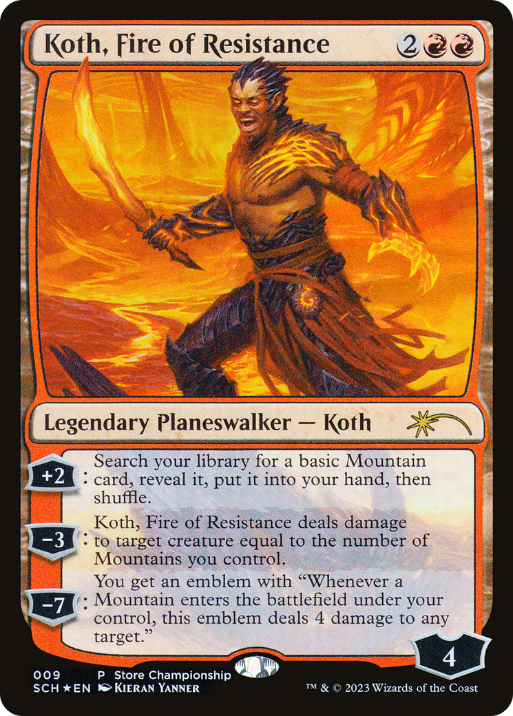 Koth, Fire of Resistance (GAME-009) [Misc] Store Championships Foil MTG Single Wizards of the Coast