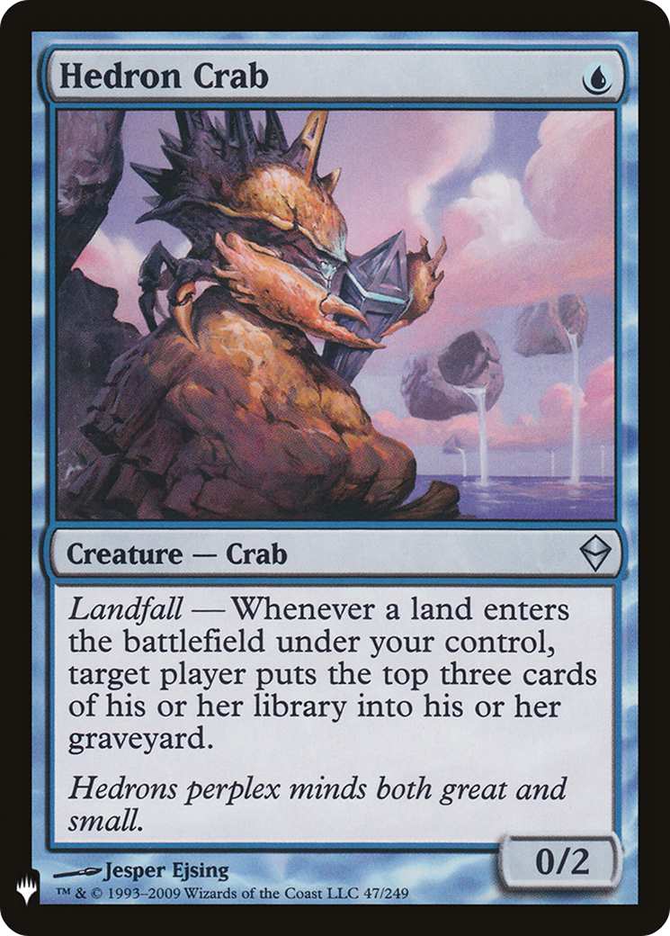 Hedron Crab (LIST-ZEN-47) [Mystery Booster] The List MTG Single Wizards of the Coast
