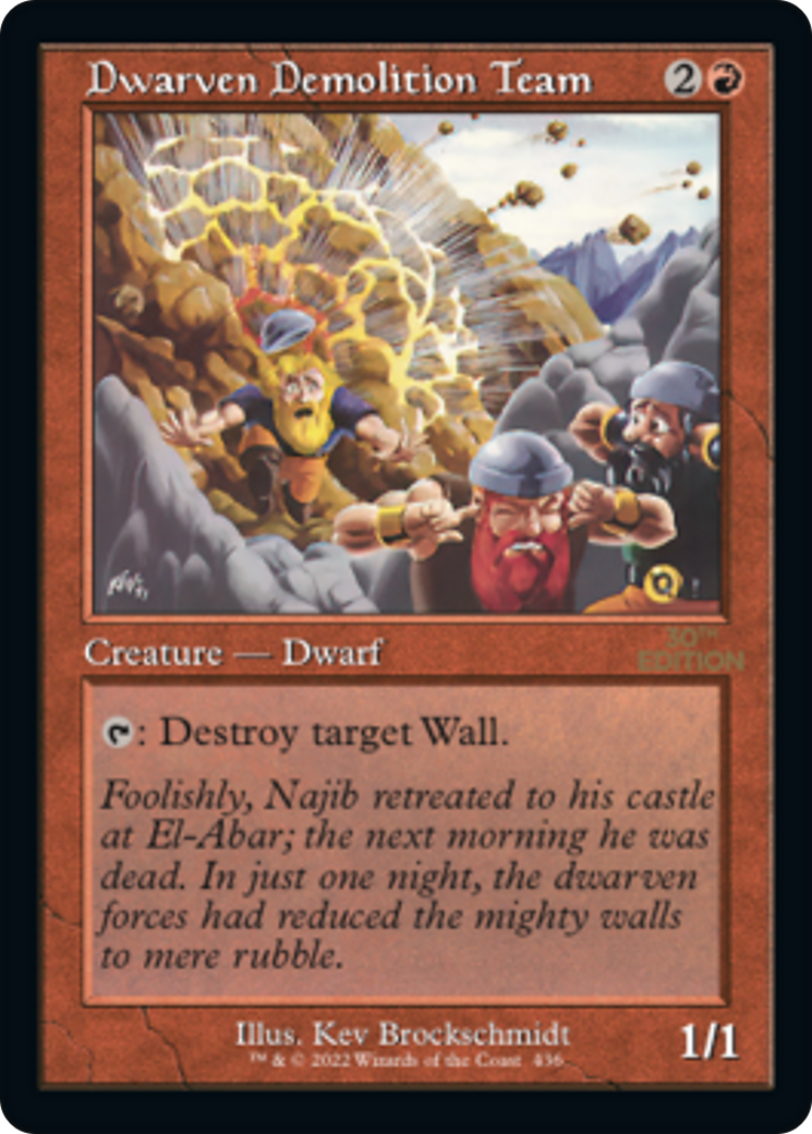 Dwarven Demolition Team (30A-436) [30th Anniversary Edition] MTG Single Wizards of the Coast