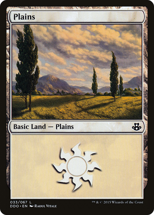 Plains (033) (DDO-033) [Misc] Duel Decks: Elspeth vs. Kiora MTG Single Wizards of the Coast