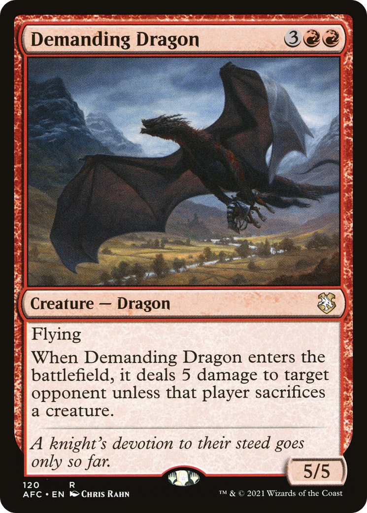 Demanding Dragon (AFC-120) [Forgotten Realms Commander] MTG Single Wizards of the Coast