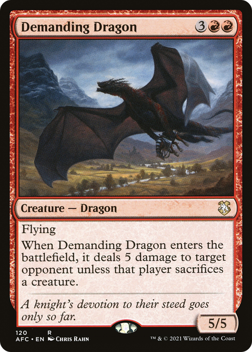 Demanding Dragon (AFC-120) [Forgotten Realms Commander] MTG Single Wizards of the Coast