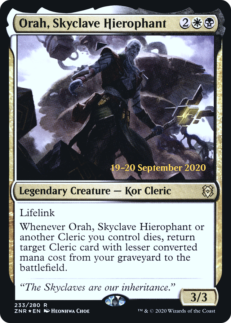 Orah, Skyclave Hierophant (PRE-233) [Zendikar Rising Promos] Foil MTG Single Wizards of the Coast