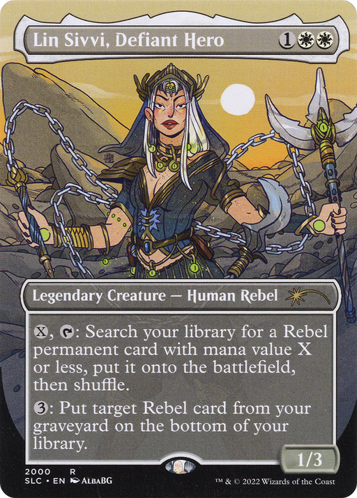 Lin Sivvi, Defiant Hero (SLC-2000) [Secret Lair] Countdown Kit (Borderless) Foil MTG Single Wizards of the Coast