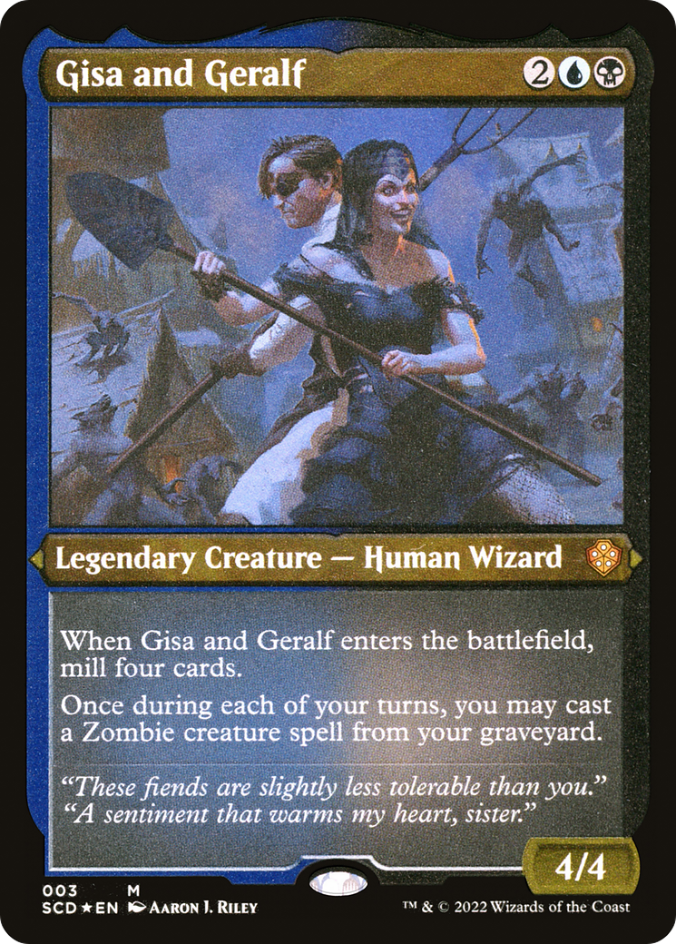 Gisa and Geralf (SCD-003) [Starter Commander Decks] Etched Foil MTG Single Wizards of the Coast