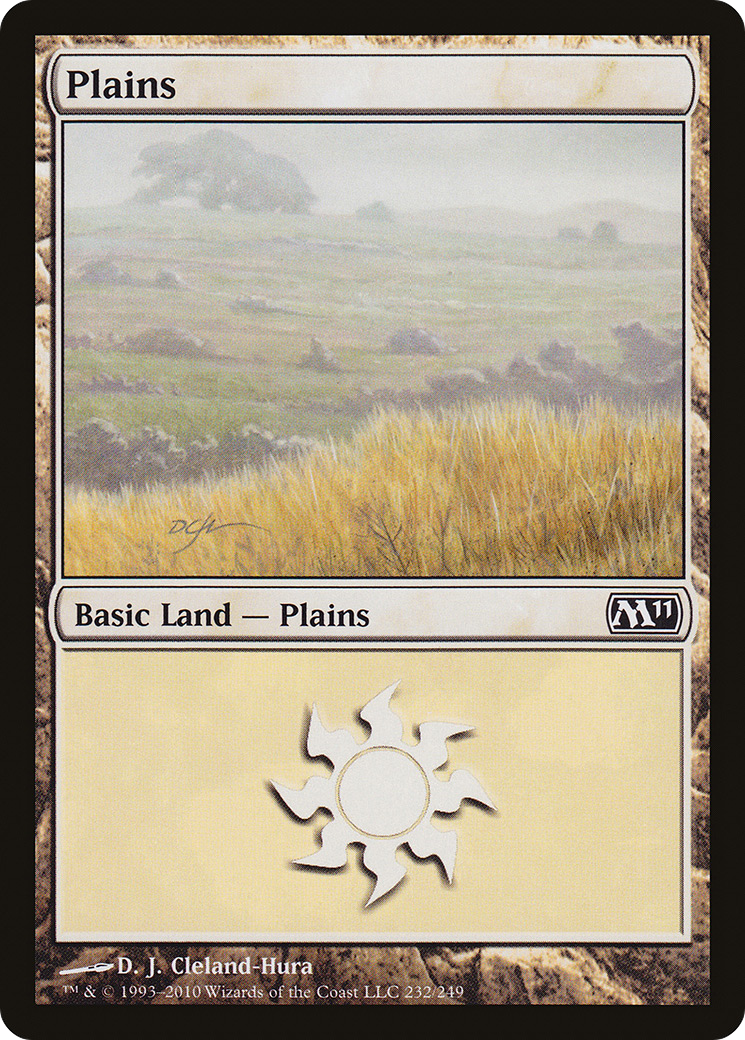 Plains (232) (M11-232) [Magic 2011] MTG Single Wizards of the Coast