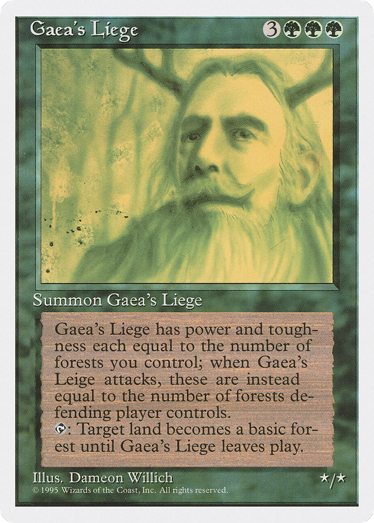 Gaea's Liege (4ED-131) [Fourth Edition] MTG Single Wizards of the Coast