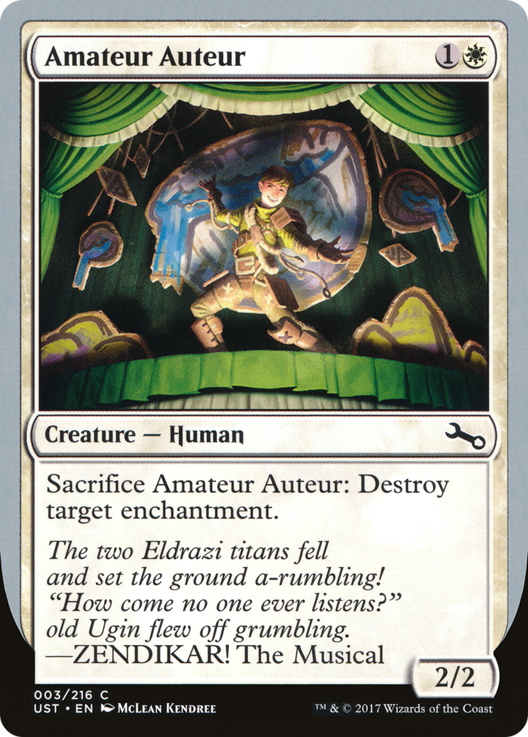 Amateur Auteur (D) (UST-003) [Unstable] Foil MTG Single Wizards of the Coast