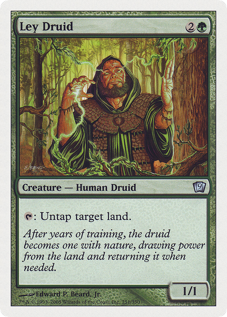 Ley Druid (9ED-251) [9th Edition] Foil MTG Single Wizards of the Coast