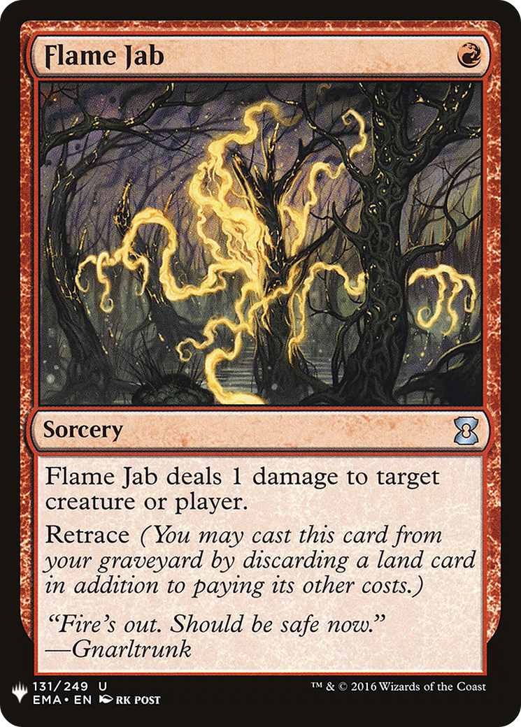 Flame Jab (LIST-EMA-131) [Mystery Booster] The List MTG Single Wizards of the Coast
