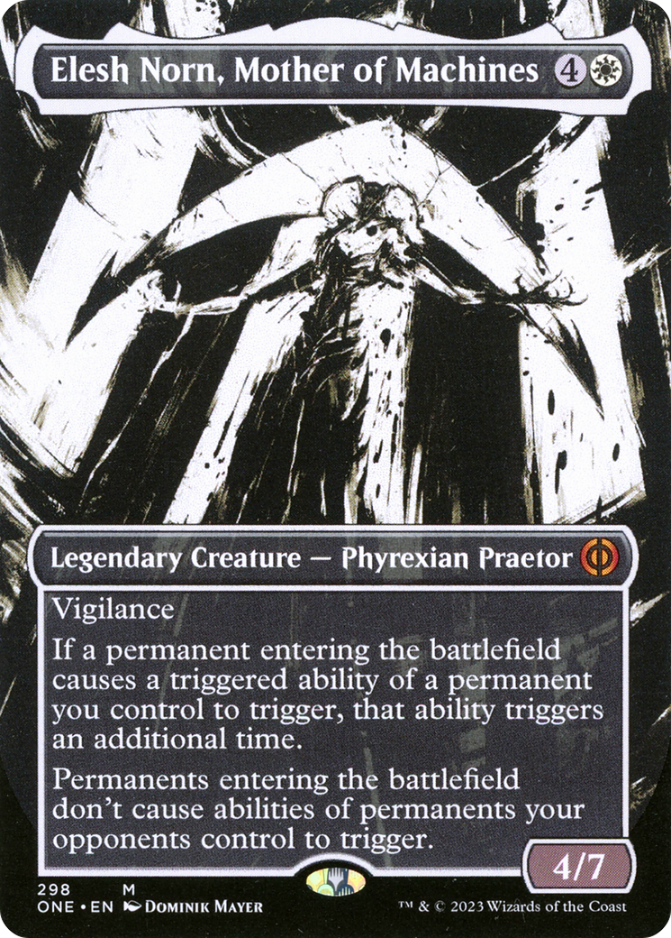 Elesh Norn, Mother of Machines (ONE-298) [Phyrexia: All Will Be One] (Showcase) (Borderless) MTG Single Wizards of the Coast