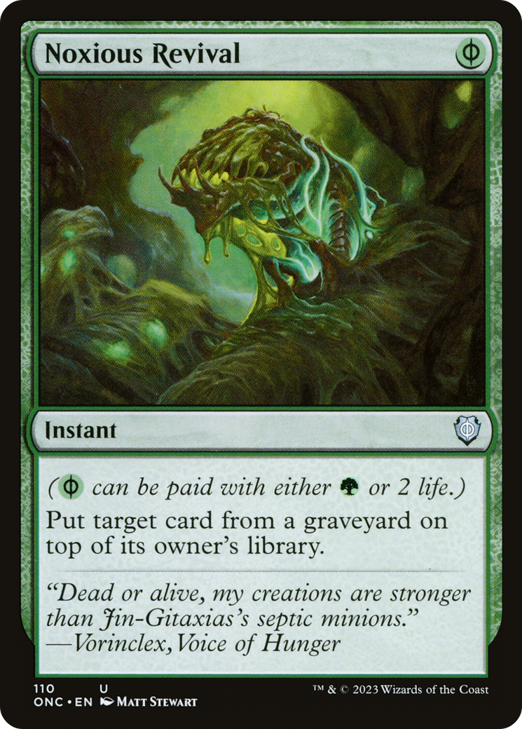 Noxious Revival (ONC-110) [Phyrexia: All Will Be One Commander] MTG Single Wizards of the Coast