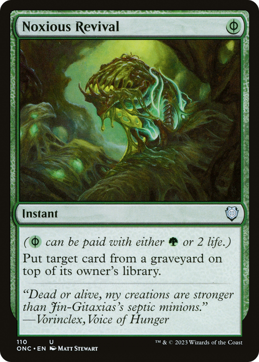 Noxious Revival (ONC-110) [Phyrexia: All Will Be One Commander] MTG Single Wizards of the Coast
