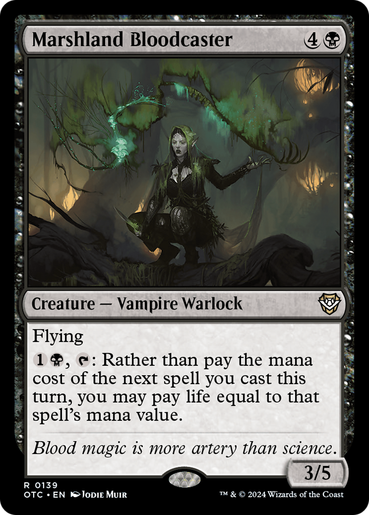 Marshland Bloodcaster (OTC-139) [Outlaws of Thunder Junction Commander] MTG Single Wizards of the Coast