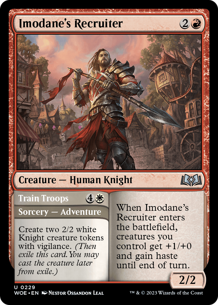 Imodane's Recruiter // Train Troops (WOE-229) [Wilds of Eldraine] MTG Single Wizards of the Coast